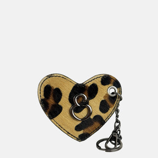 Porta Chiavi Love Nero Cavallino Leopardato Dark