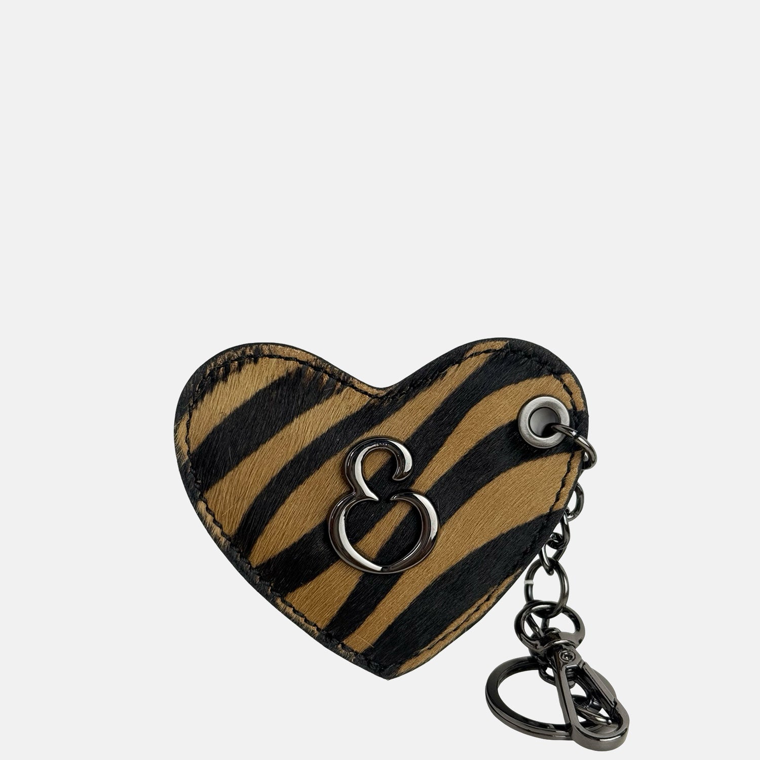 Porta Chiavi Love Nero Cavallino Tigrato Dark