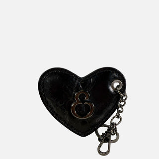 Porta Chiavi Love Tormalina Pelle Vintage Dark
