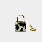 Lucchetto Oro – Pelle Brillante Animalier Argento