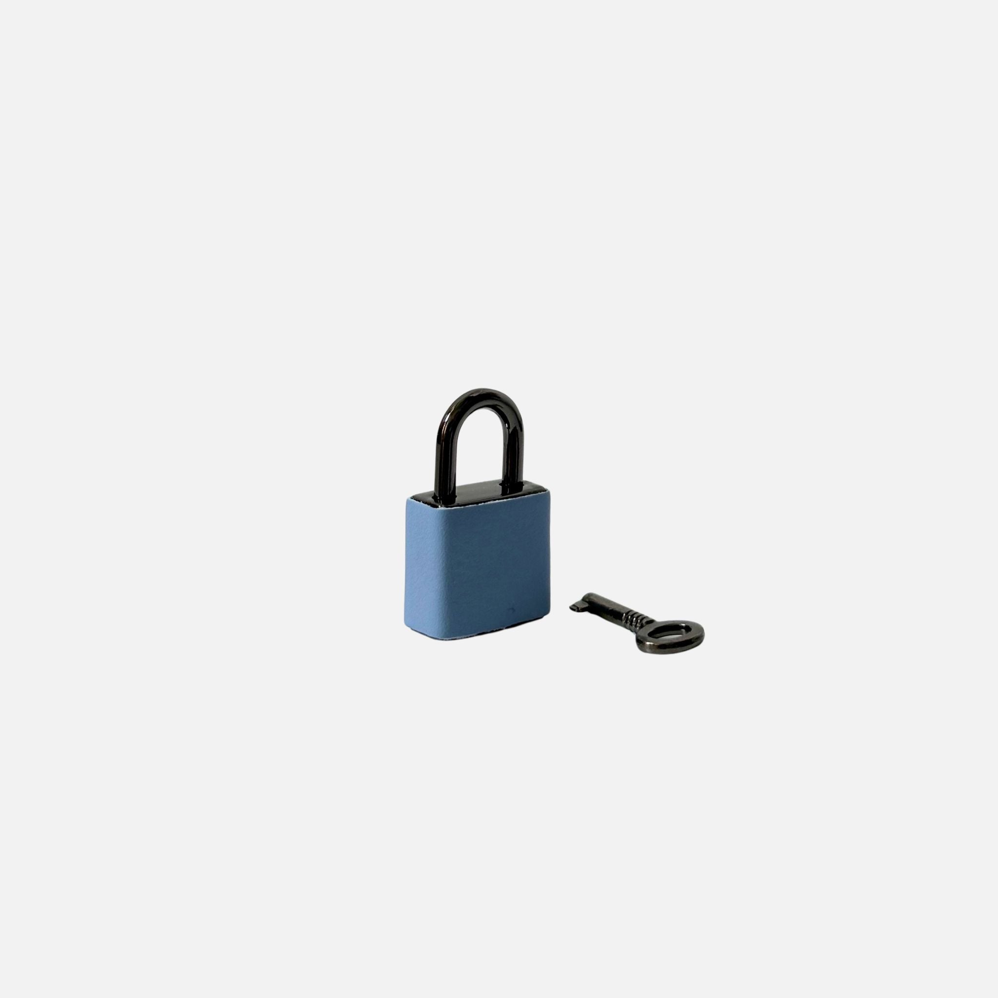 Lucchetto Baby Blu Pelle Liscia Dark SPEDIZIONE DAL 07/07