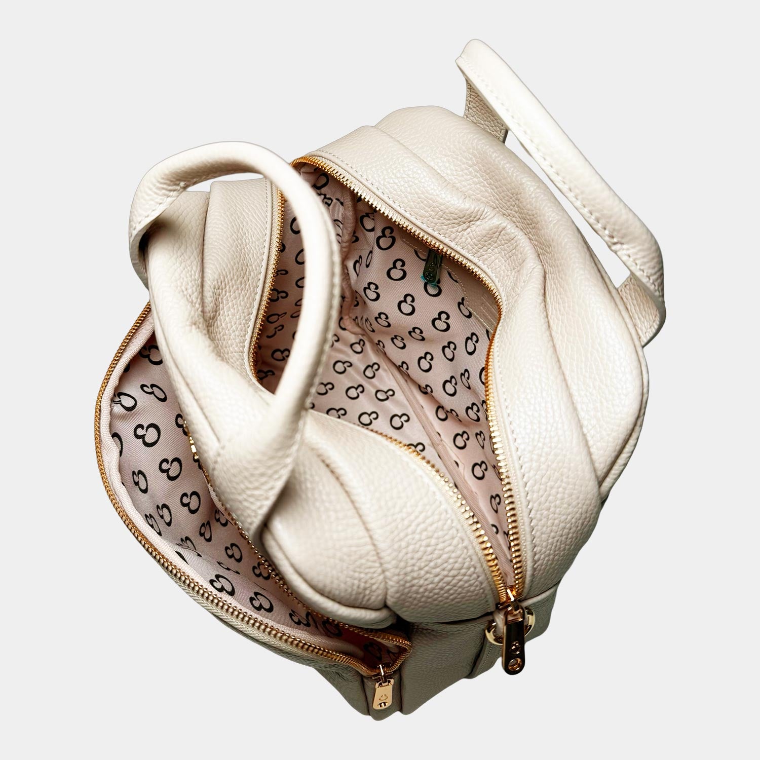 Borsa a spalla Megane Lettering Marmo Pelle Martellata Oro