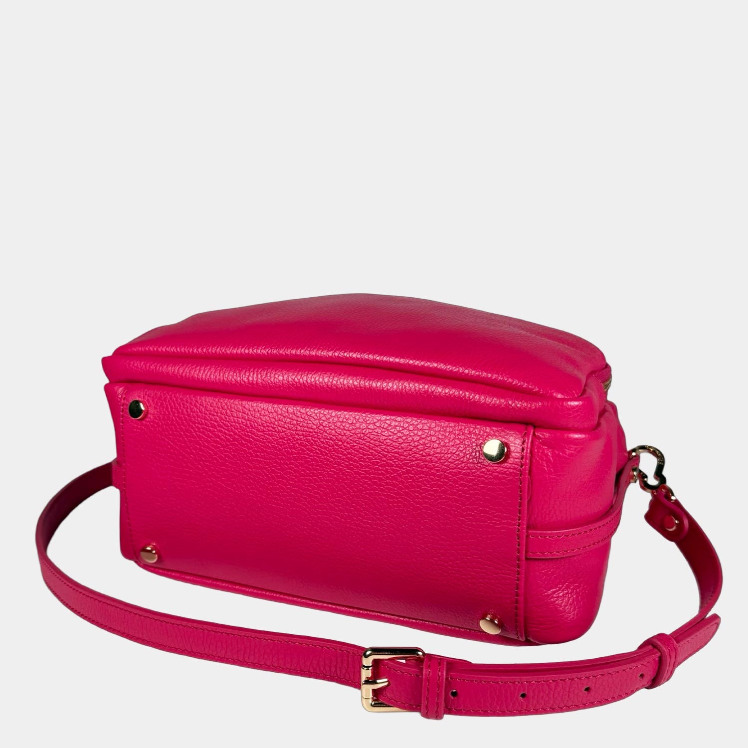 Borsa a spalla Megane Lettering Azalea Pelle Martellata Oro