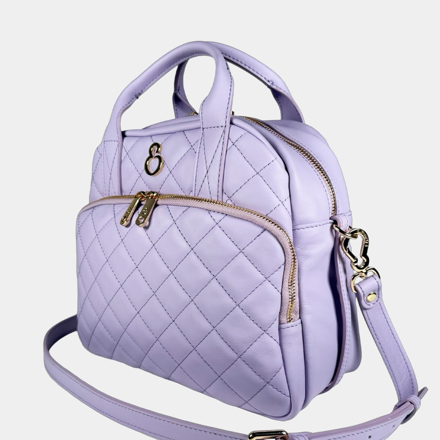 Borsa a spalla Megane Matelasse Lilla Pelle Liscia Matelassé Oro
