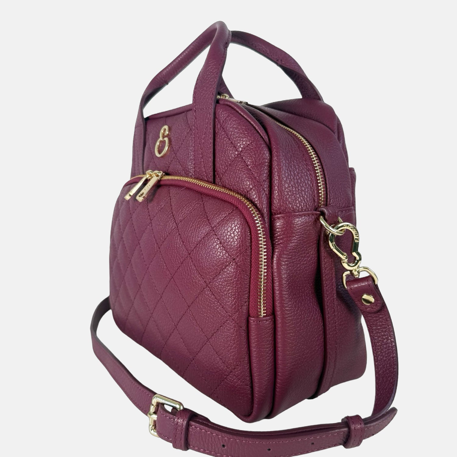 Borsa a mano Megane Matellassè Martellata Uva Pelle Martellata Oro