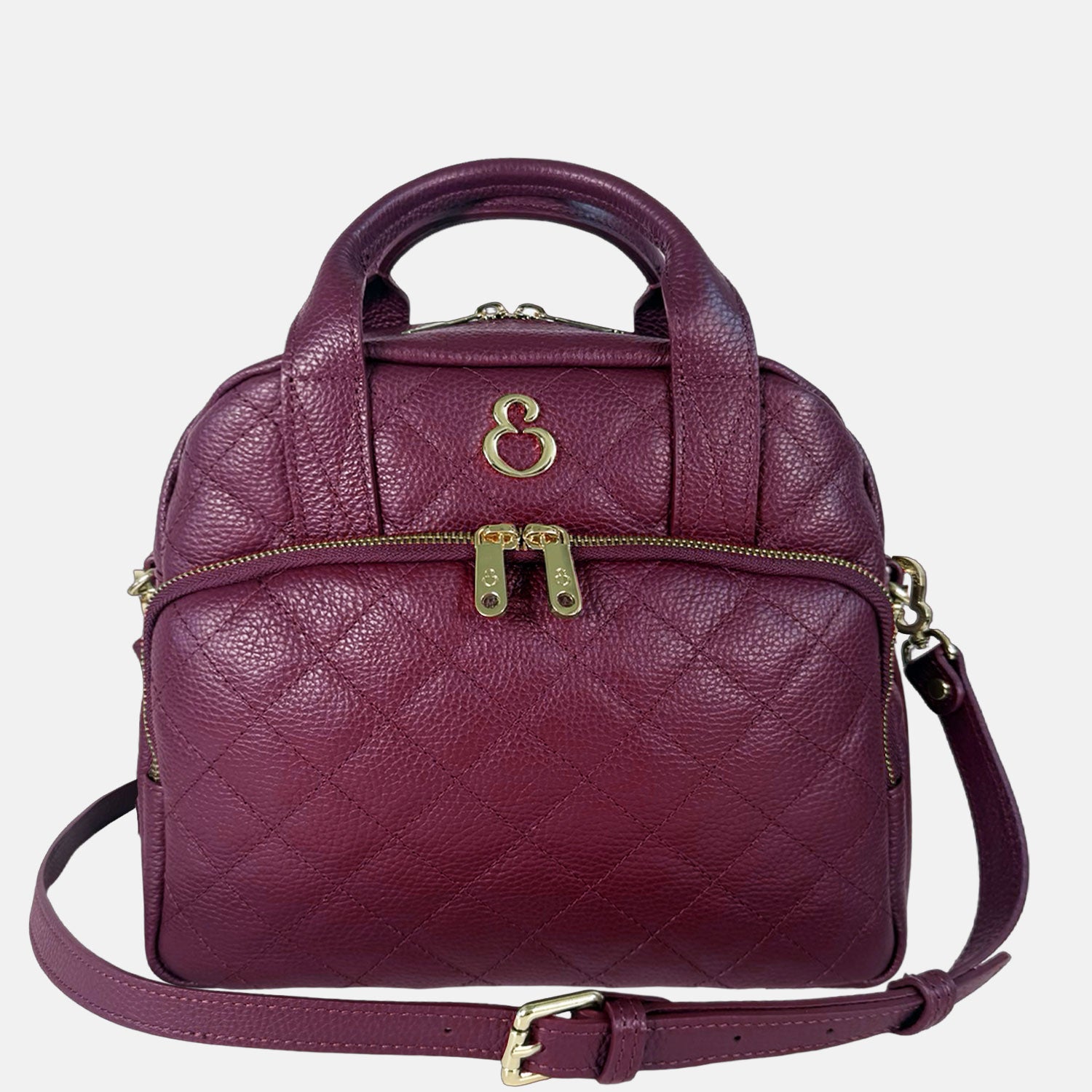 Borsa a mano Megane Matellassè Martellata Uva Pelle Martellata Oro