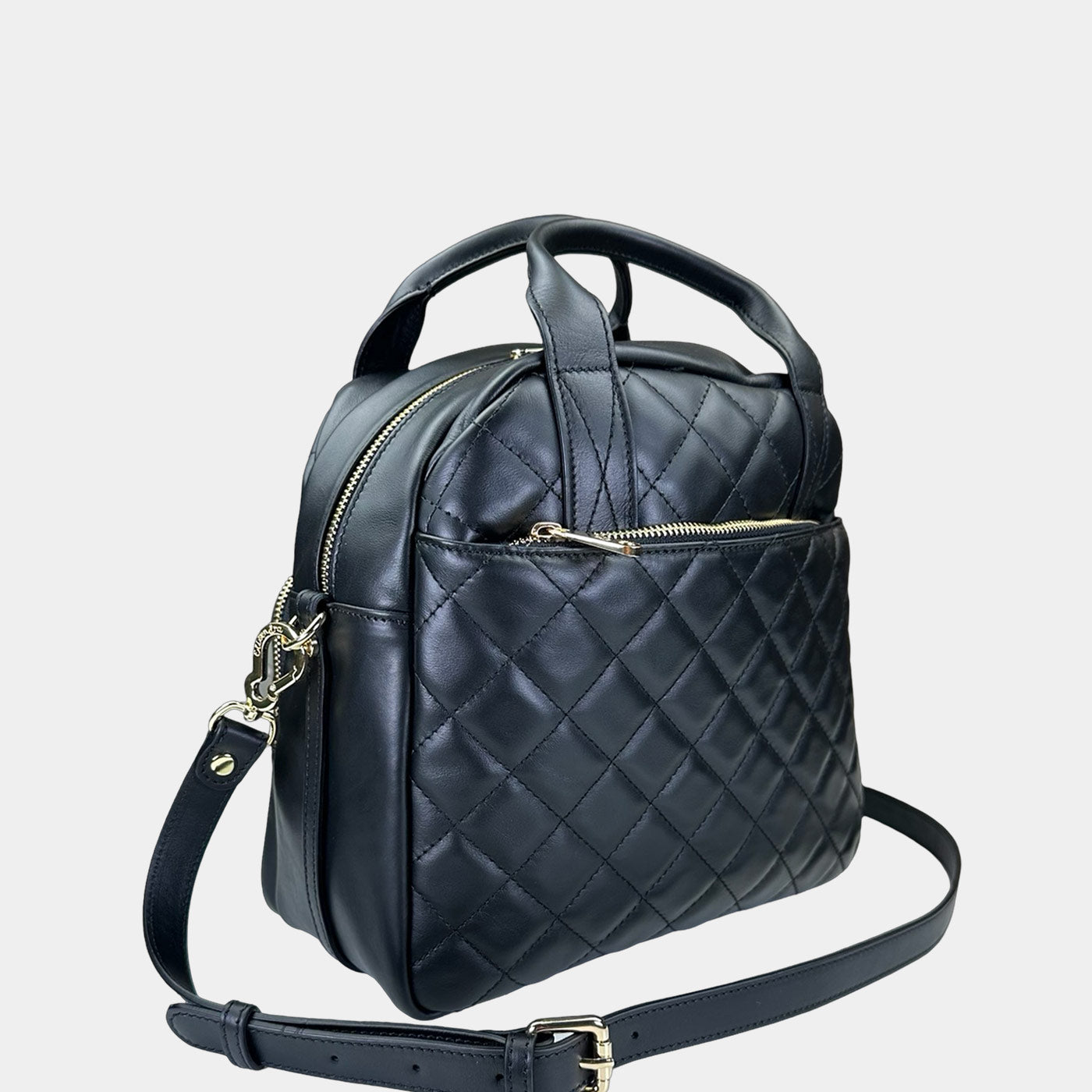 Handbag Megane Matelasse Black Gold 