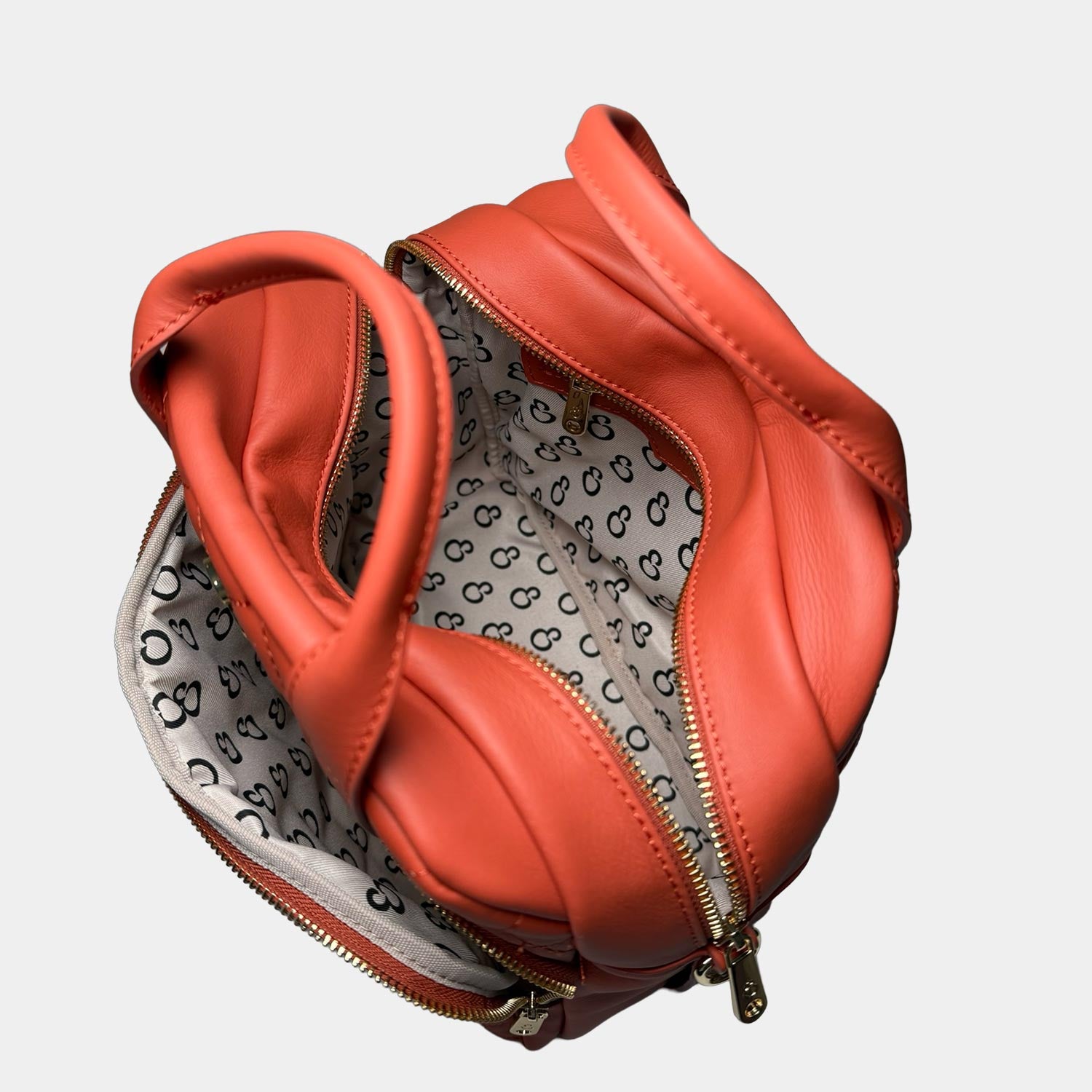Borsa a spalla Megane Matelasse Papaya Pelle Liscia Matelassé Oro