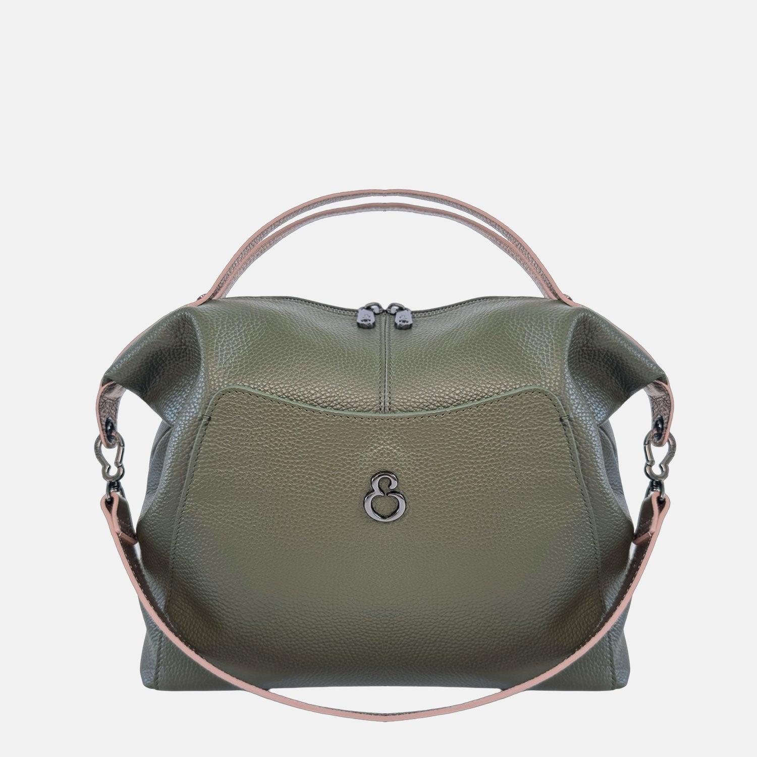Borsa a mano City Bosco Pelle Martellata Dark