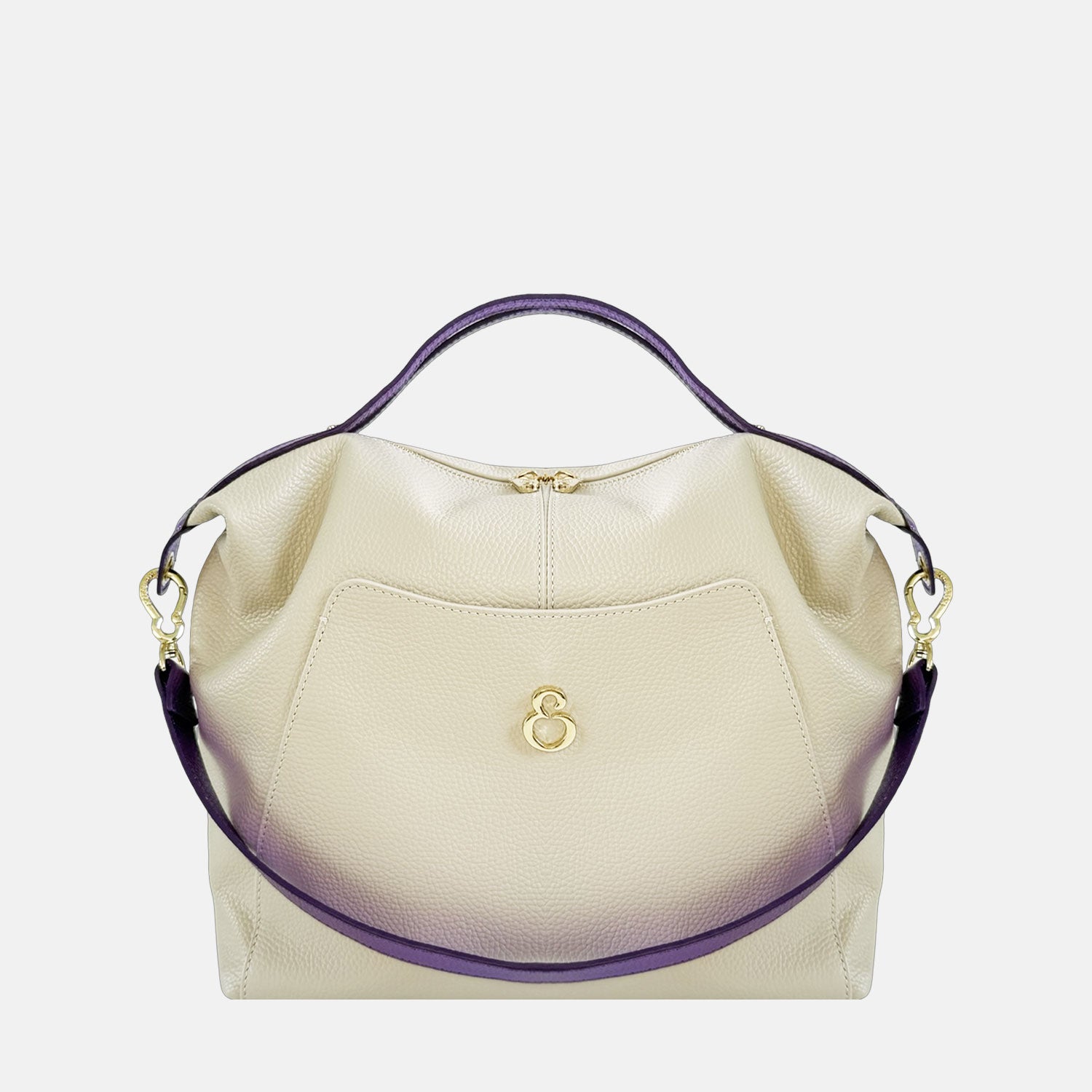 Borsa a mano City Burro Pelle Martellata Oro