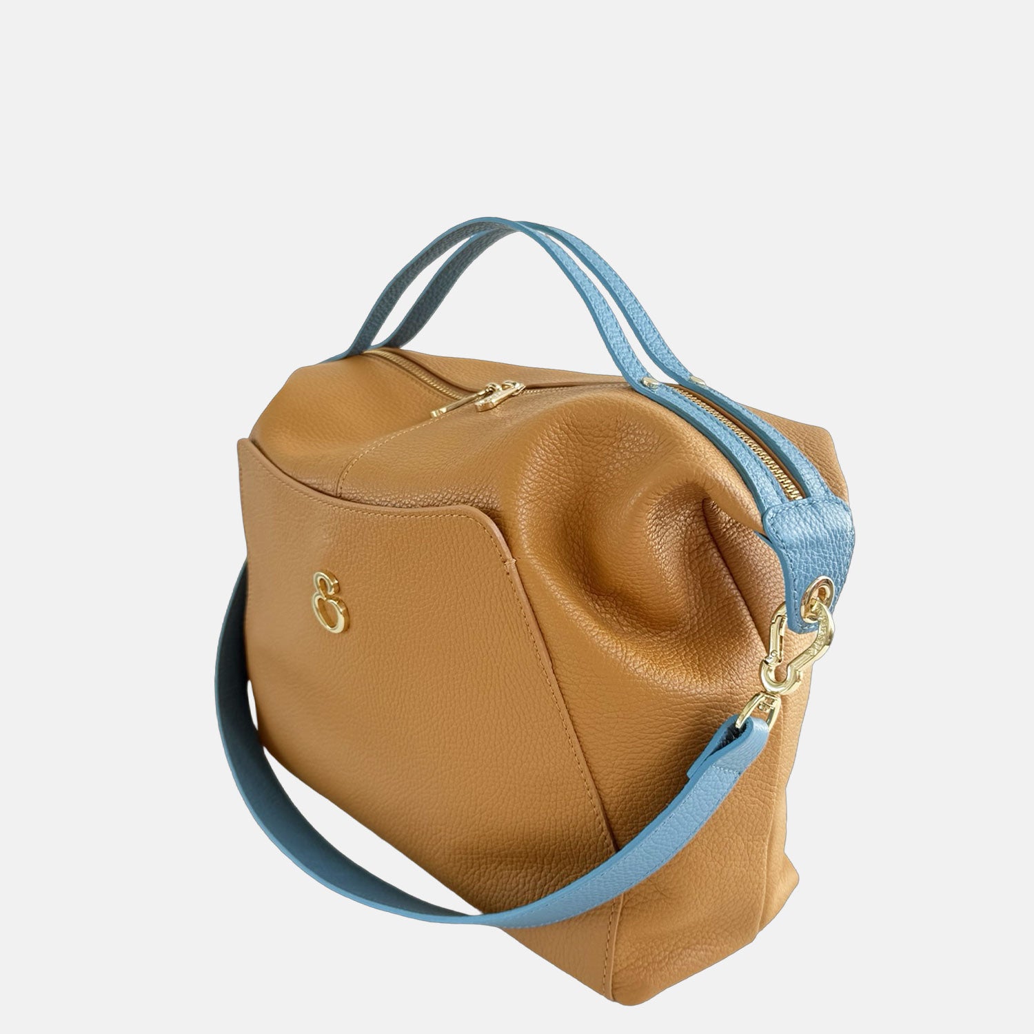 Borsa a mano City Ambra Pelle Martellata Oro