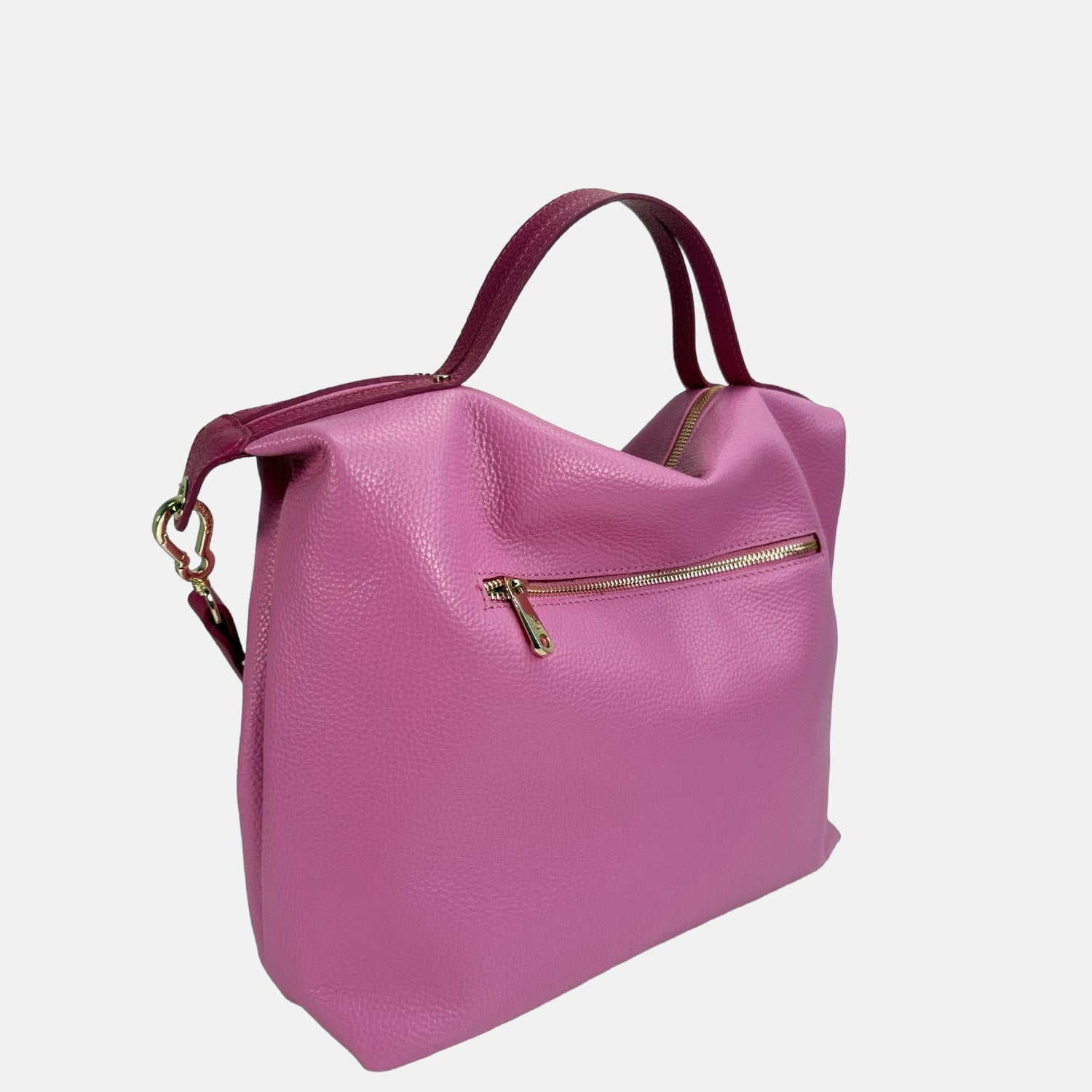Borsa a spalla Mini City Cotton Candy Pelle Martellata Oro