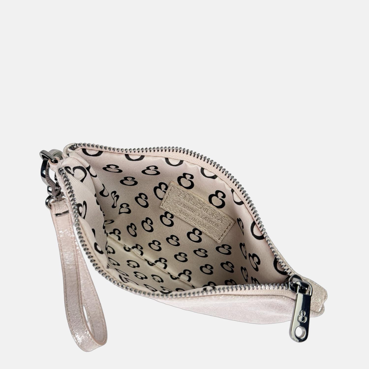Borsa a mano Mini-Case Elsa Pelle Camoscio Brillante Dark