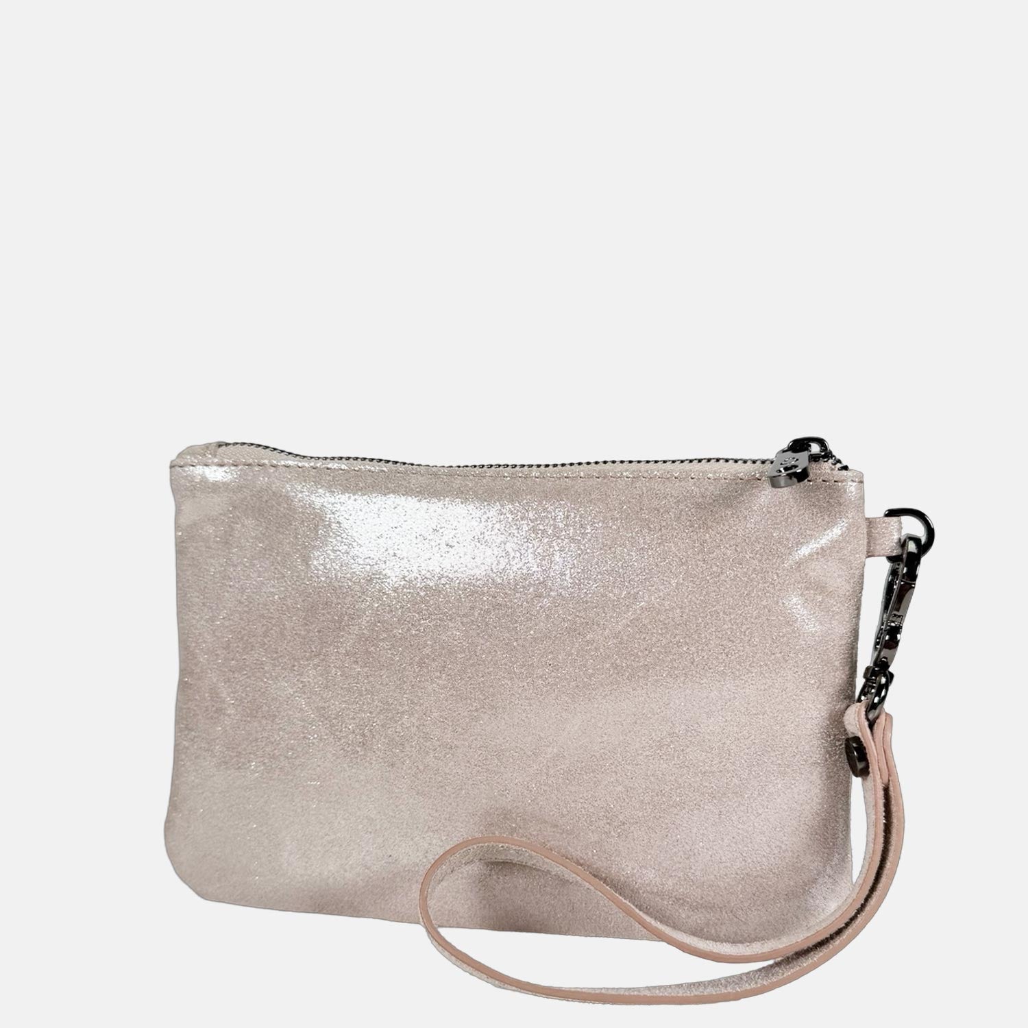 Borsa a mano Mini-Case Elsa Pelle Camoscio Brillante Dark