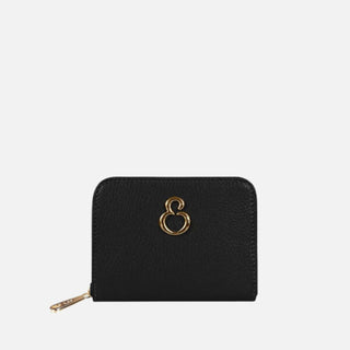 Portafoglio Mini Raya Oro Martellata Nero