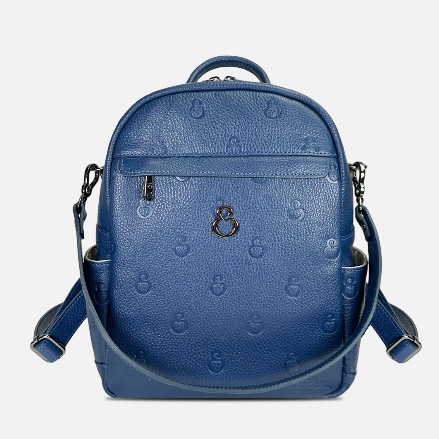 Zaino Niki Blue Jeans Pelle Martellata Dark1