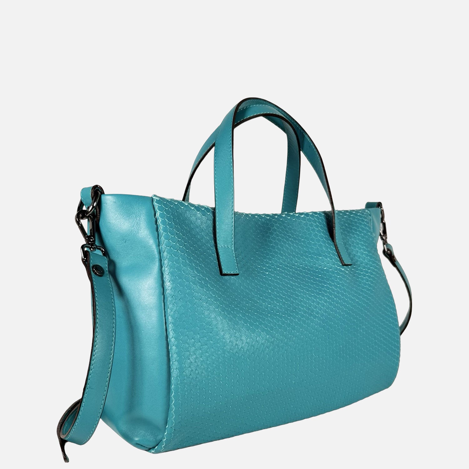 Borsa a mano Novella Anaconda Stampata Tiffany Dark