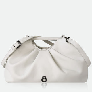 Maxi Clutch Nuvola Quarzo Pelle Liscia Vitello Dark