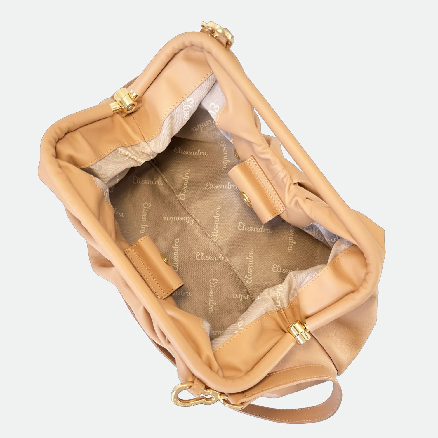 Maxi Clutch Nuvola Savana Pelle Liscia Vitello Oro SPEDIZIONE DAL 06/05 - Elisendra®