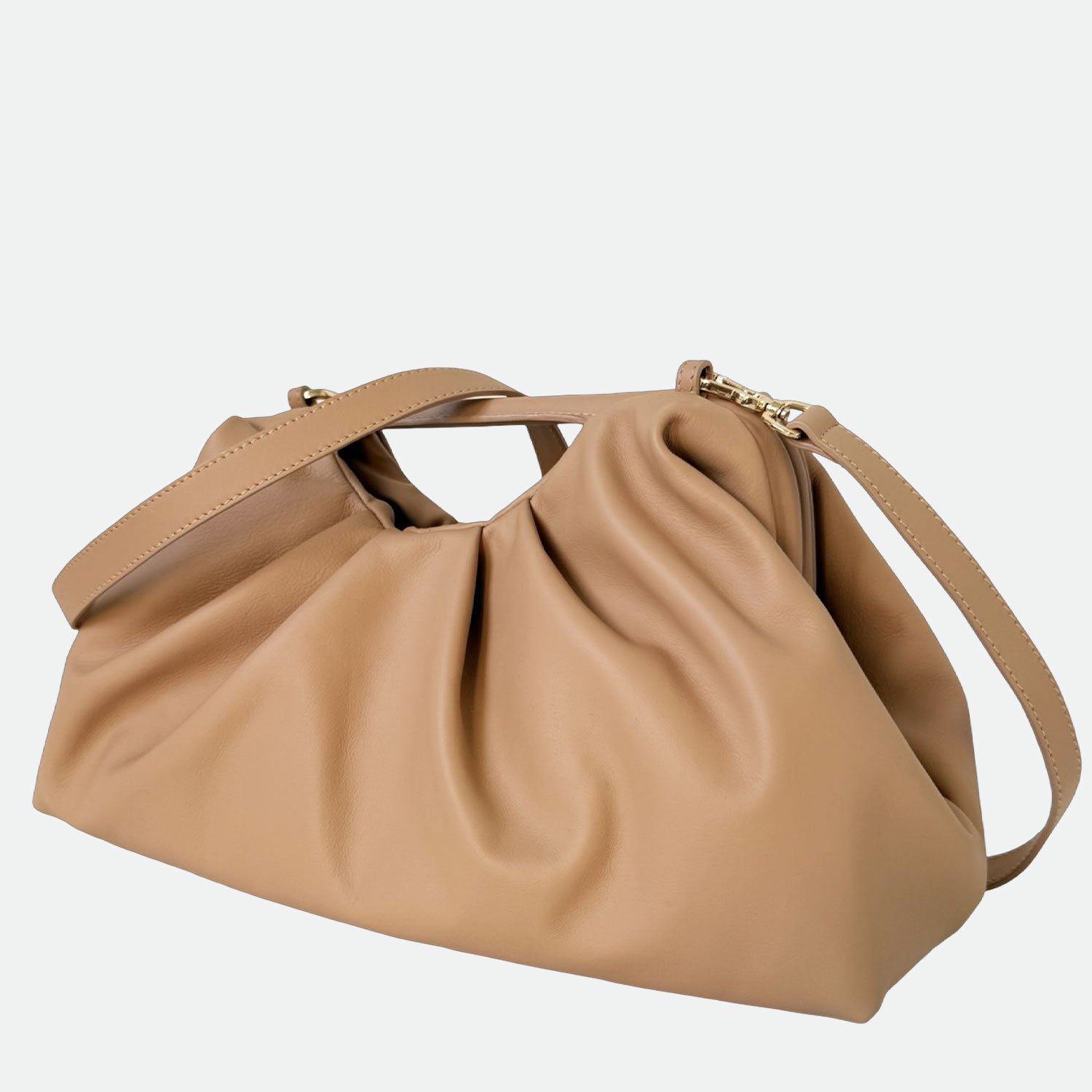Maxi Clutch Nuvola Savana Pelle Liscia Vitello Oro SPEDIZIONE DAL 06/05 - Elisendra®