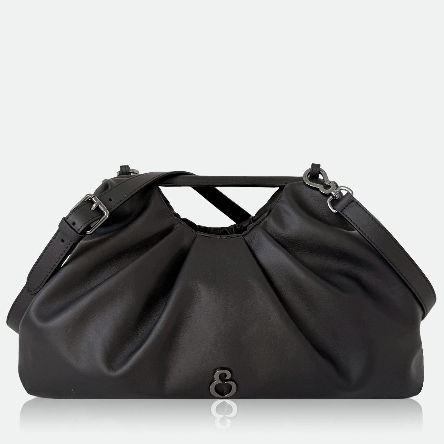 Maxi Clutch Nuvola Black Pelle Liscia Vitello Dark SPEDIZIONE DAL 06/05