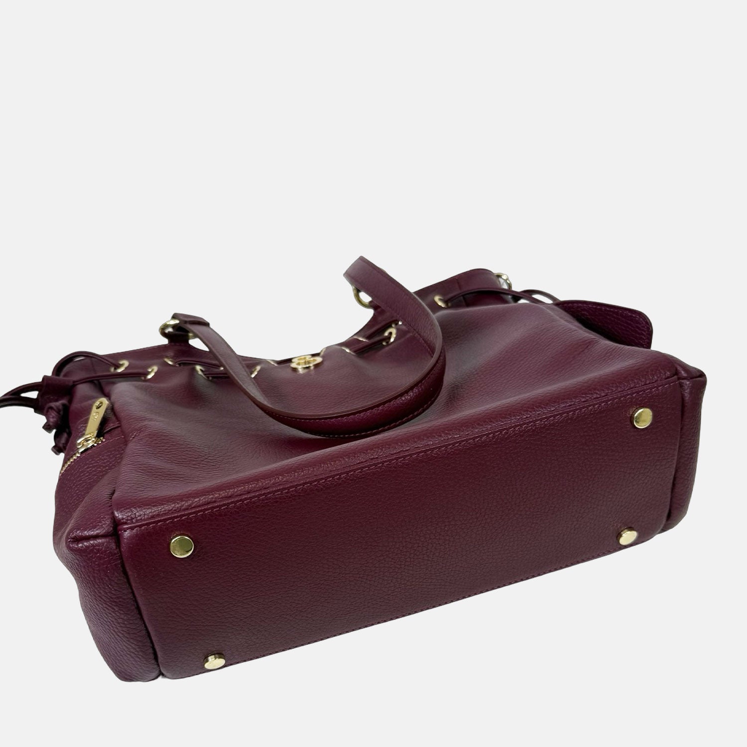 Borsa a spalla Pandora Vinaccia Pelle Martellata Oro