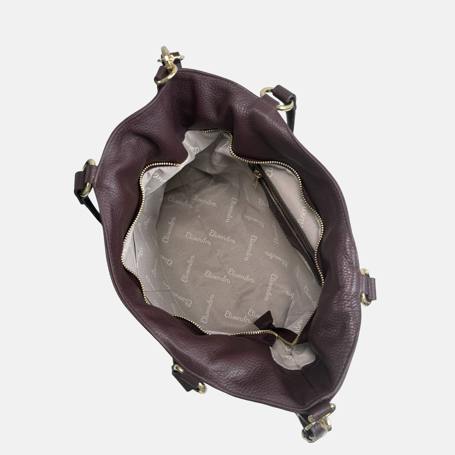 Borsa a spalla Pandora Amarone Pelle Martellata Oro