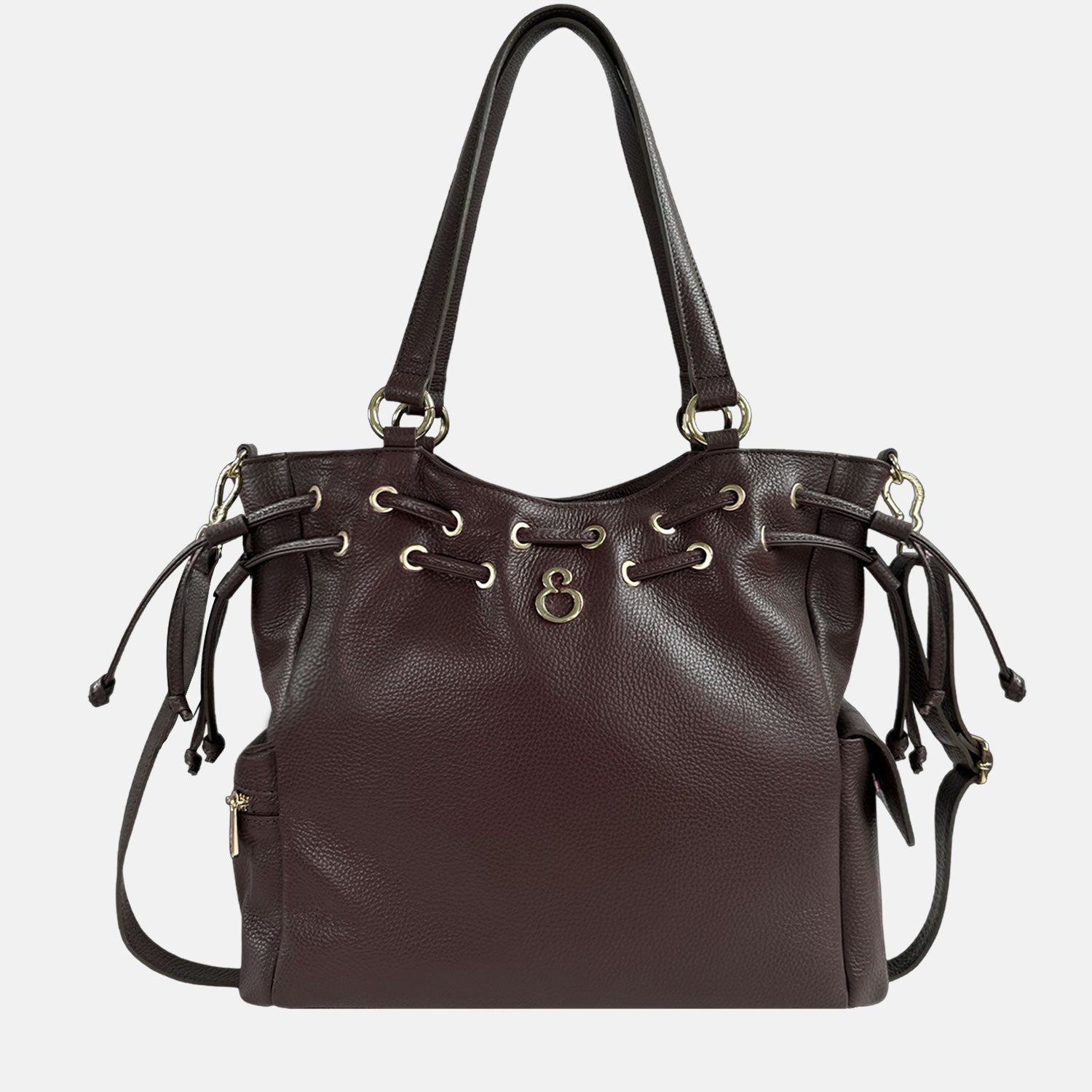 Borsa a spalla Pandora Amarone Pelle Martellata Oro