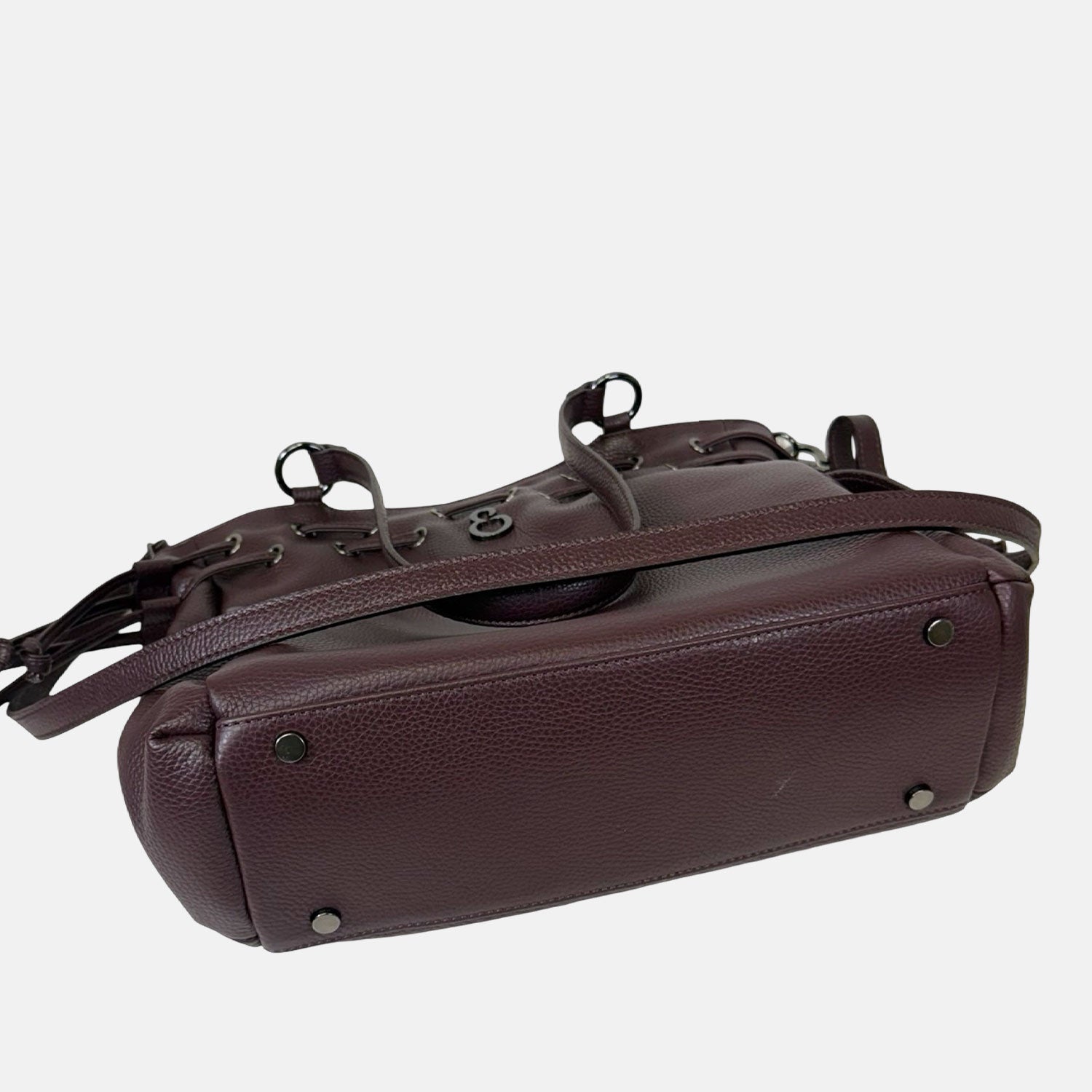 Borsa a spalla Pandora Amarone Pelle Martellata Dark