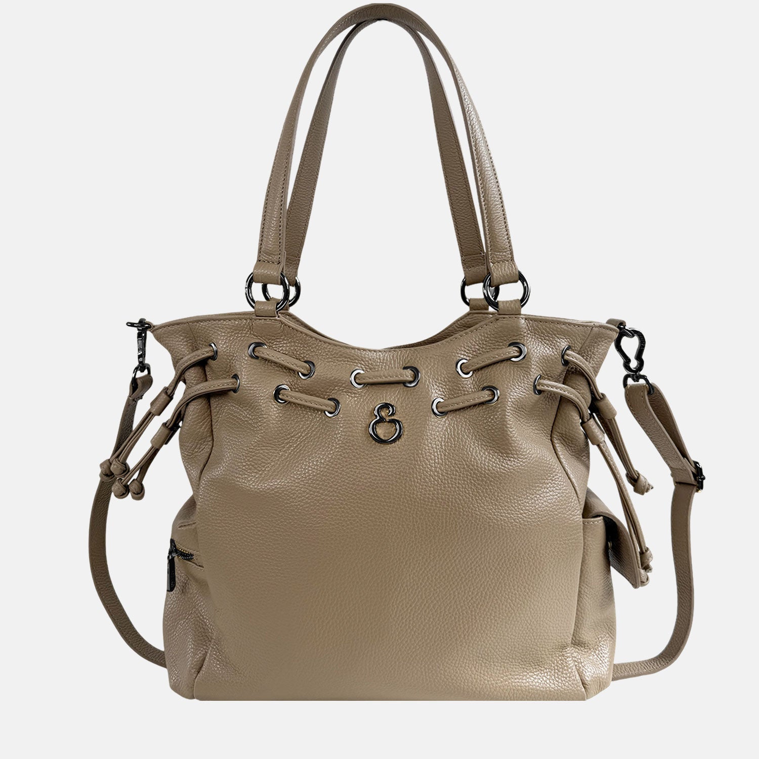 Borsa a spalla Pandora Vanilla Pelle Martellata Dark