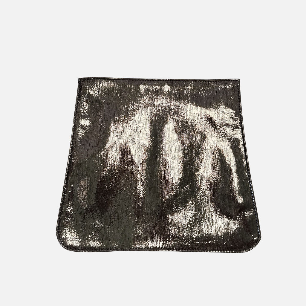Pannello Argento Pelle Laminata Effetto Crackle
