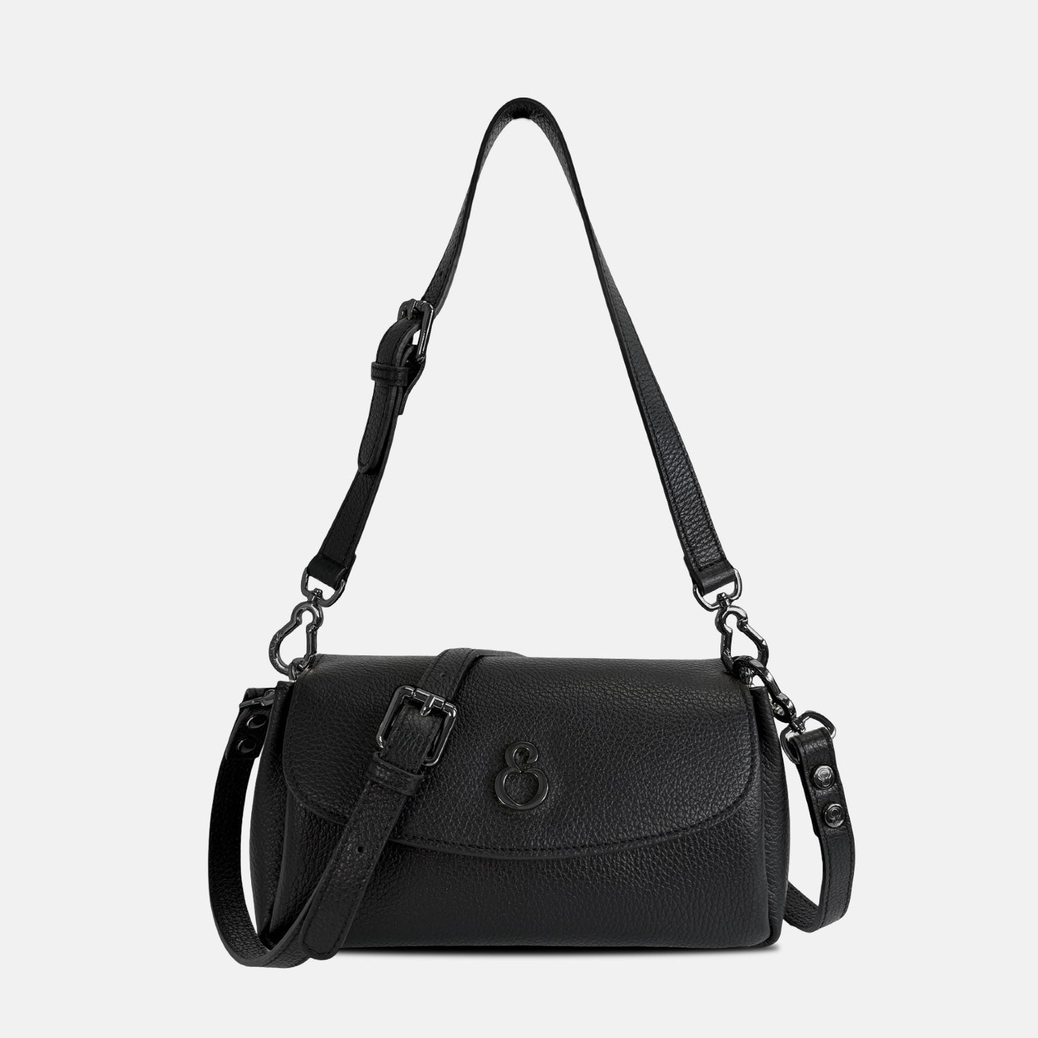 Borsa a spalla Candy Liquirizia Pelle Martellata Dark