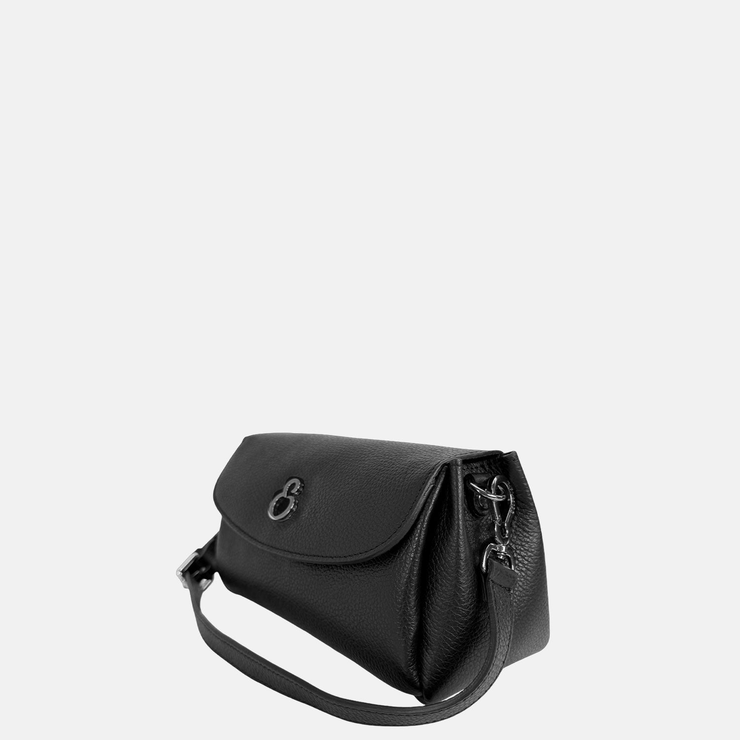 Borsa a spalla Candy Liquirizia Pelle Martellata Dark