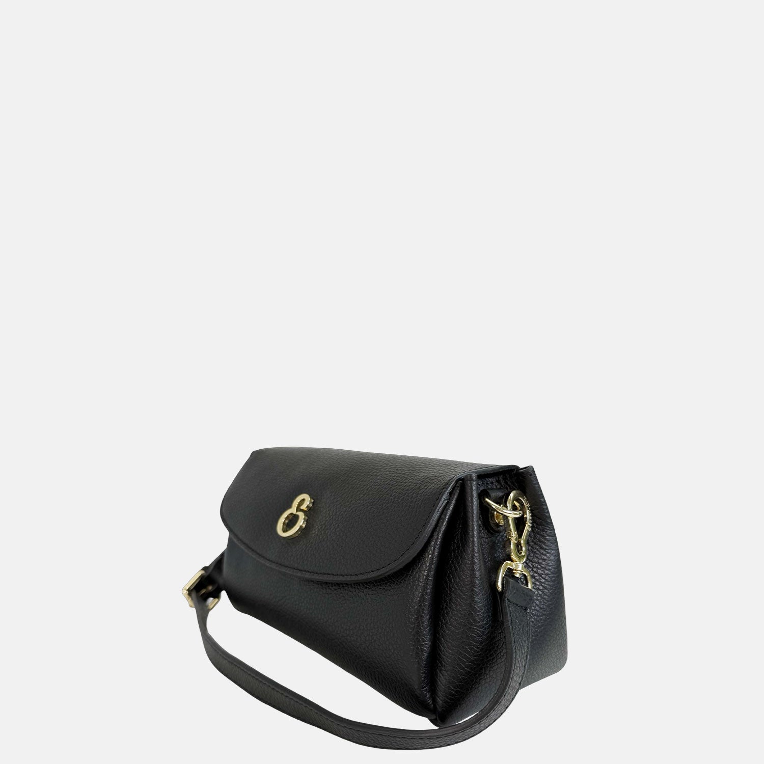 Borsa a spalla Candy Liquirizia Pelle Martellata Oro