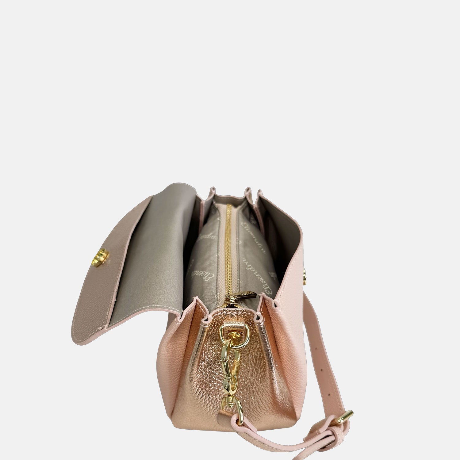 Borsa a spalla Candy Glam Pelle Martellata Oro