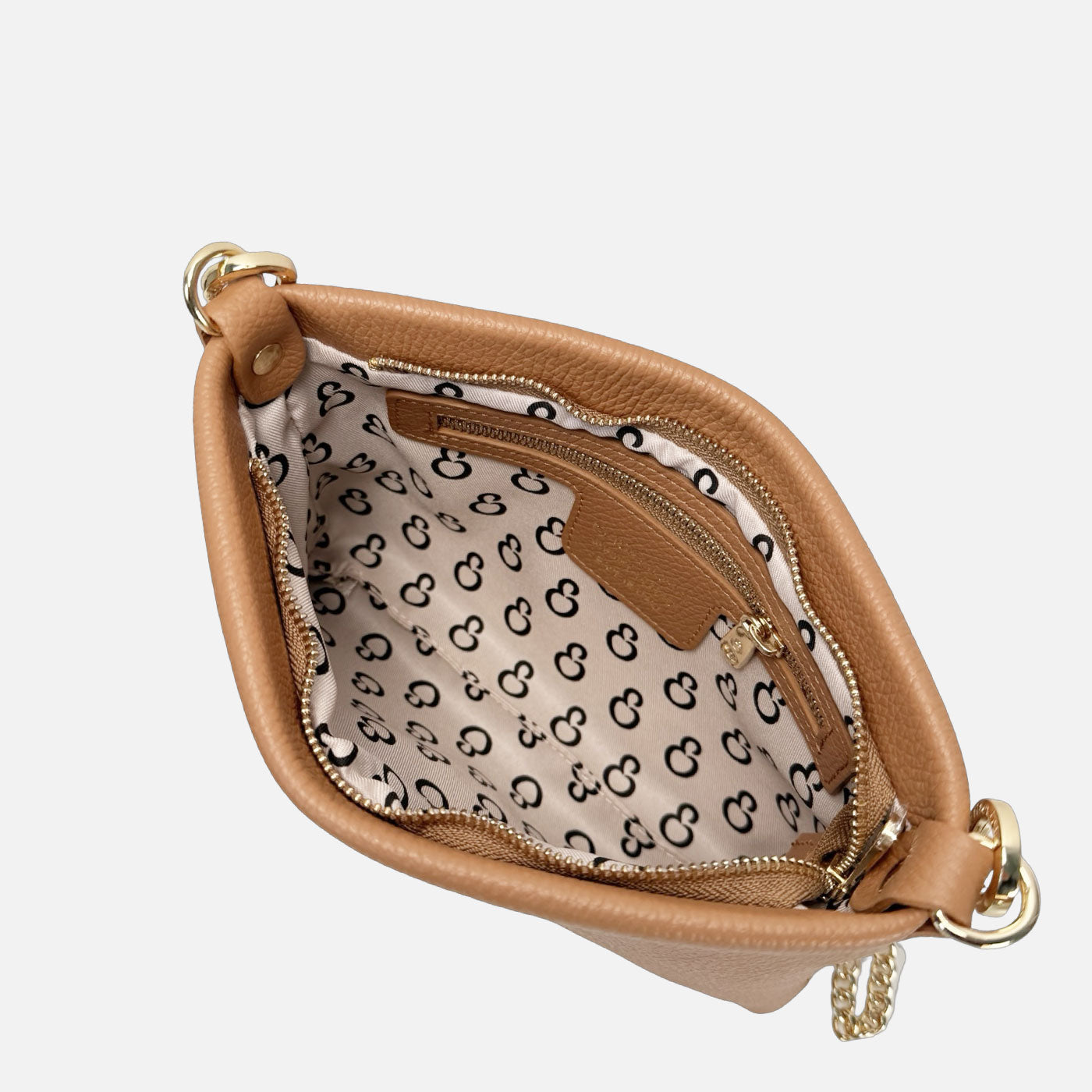 Pochette Essenza Toffee Pelle Martellata Oro