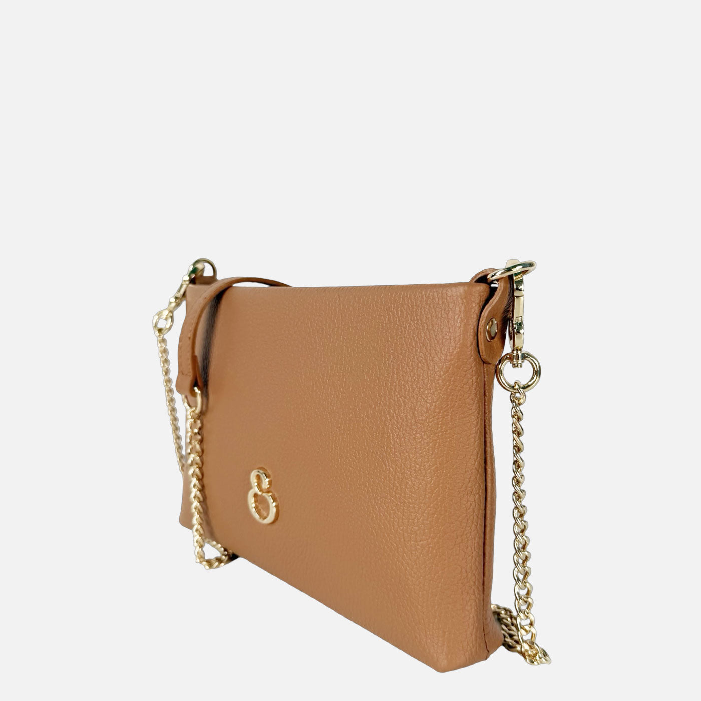 Pochette Essenza Toffee Pelle Martellata Oro