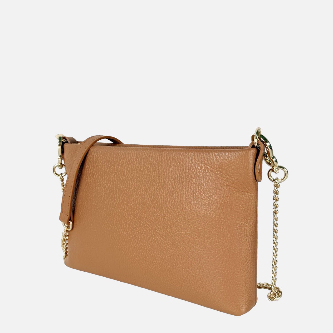 Pochette Essenza Toffee Pelle Martellata Oro