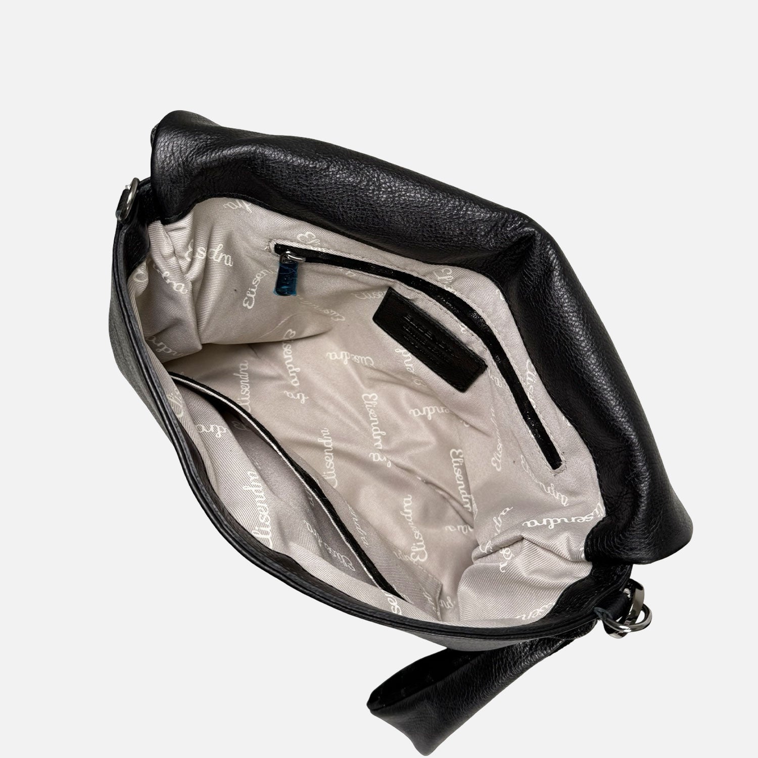 Borsa a mano Giselle Nero Pelle liscia con pattina vellutata con stelle glitterate Dark