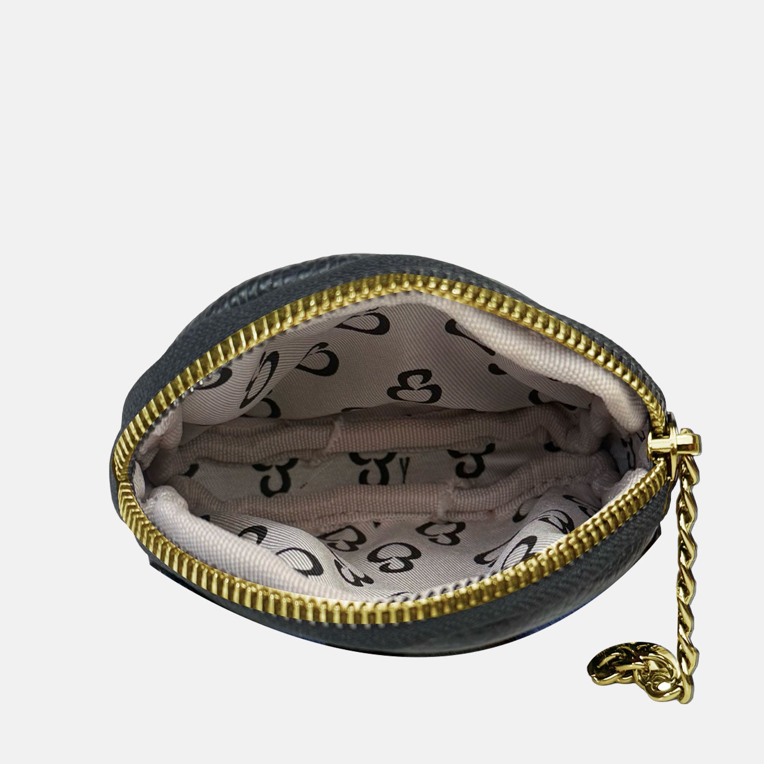 Porta chiavi Pocket Nero Cavallino Fucsia Oro