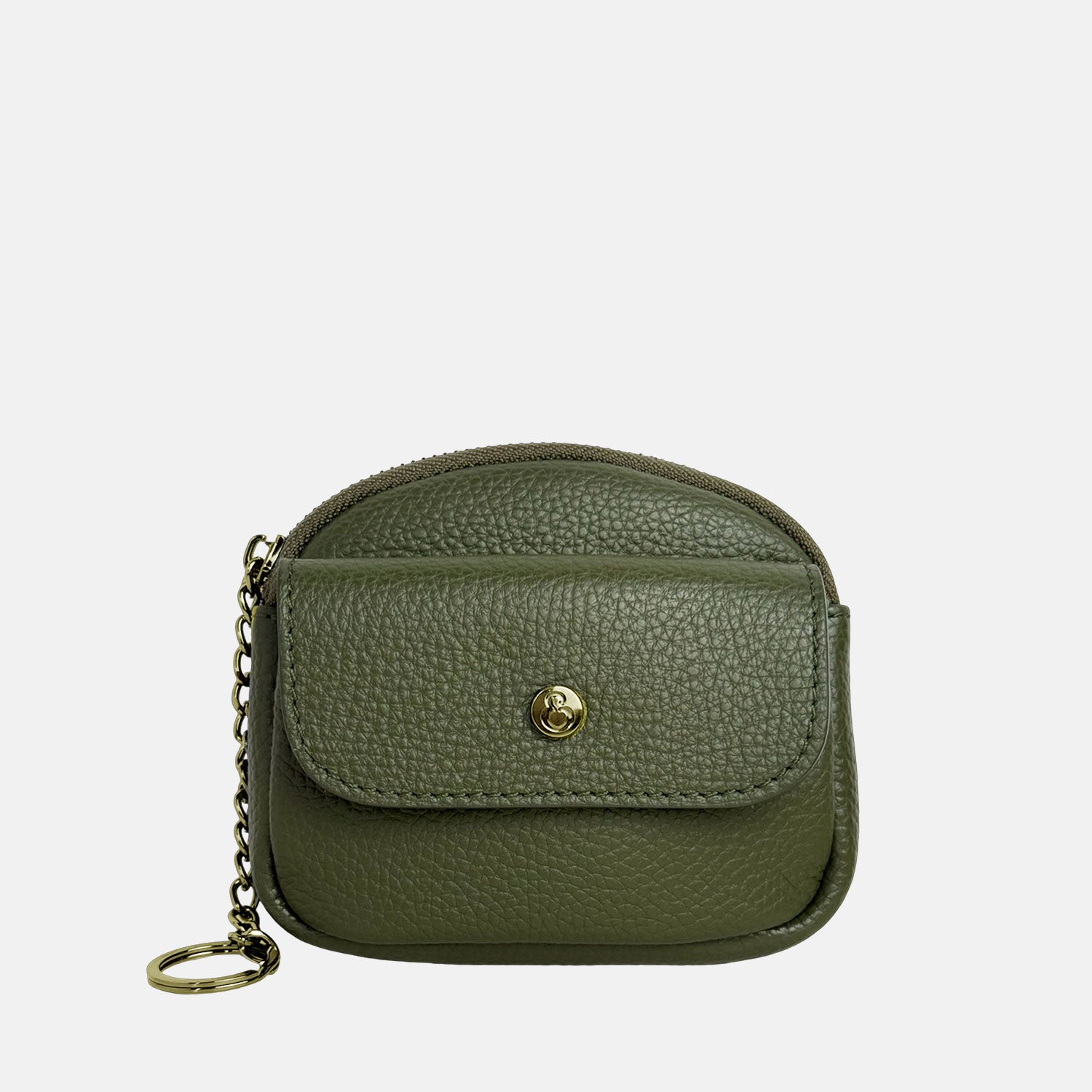 Porta chiavi Pocket Bosco Pelle Martellata Oro