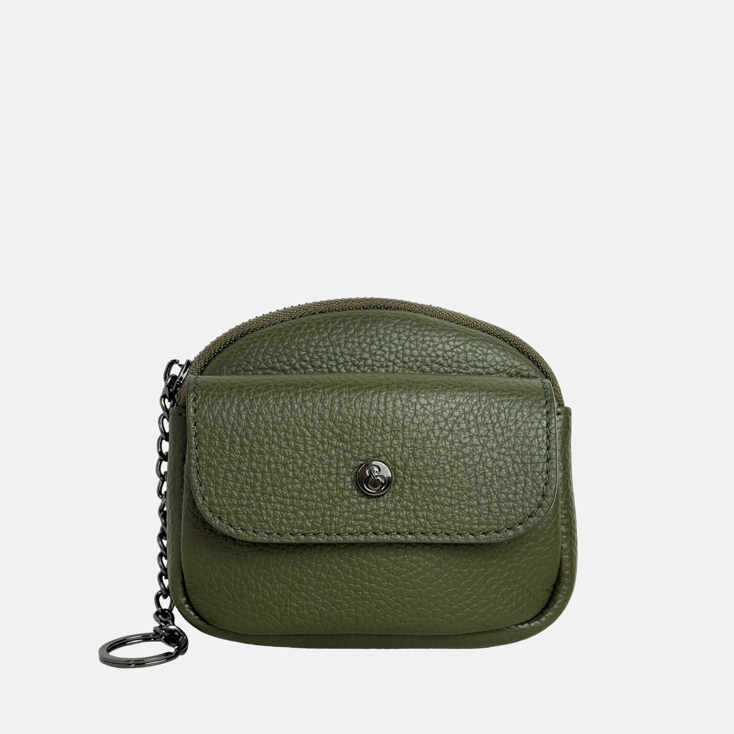 Porta chiavi Pocket Bosco Pelle Martellata Dark