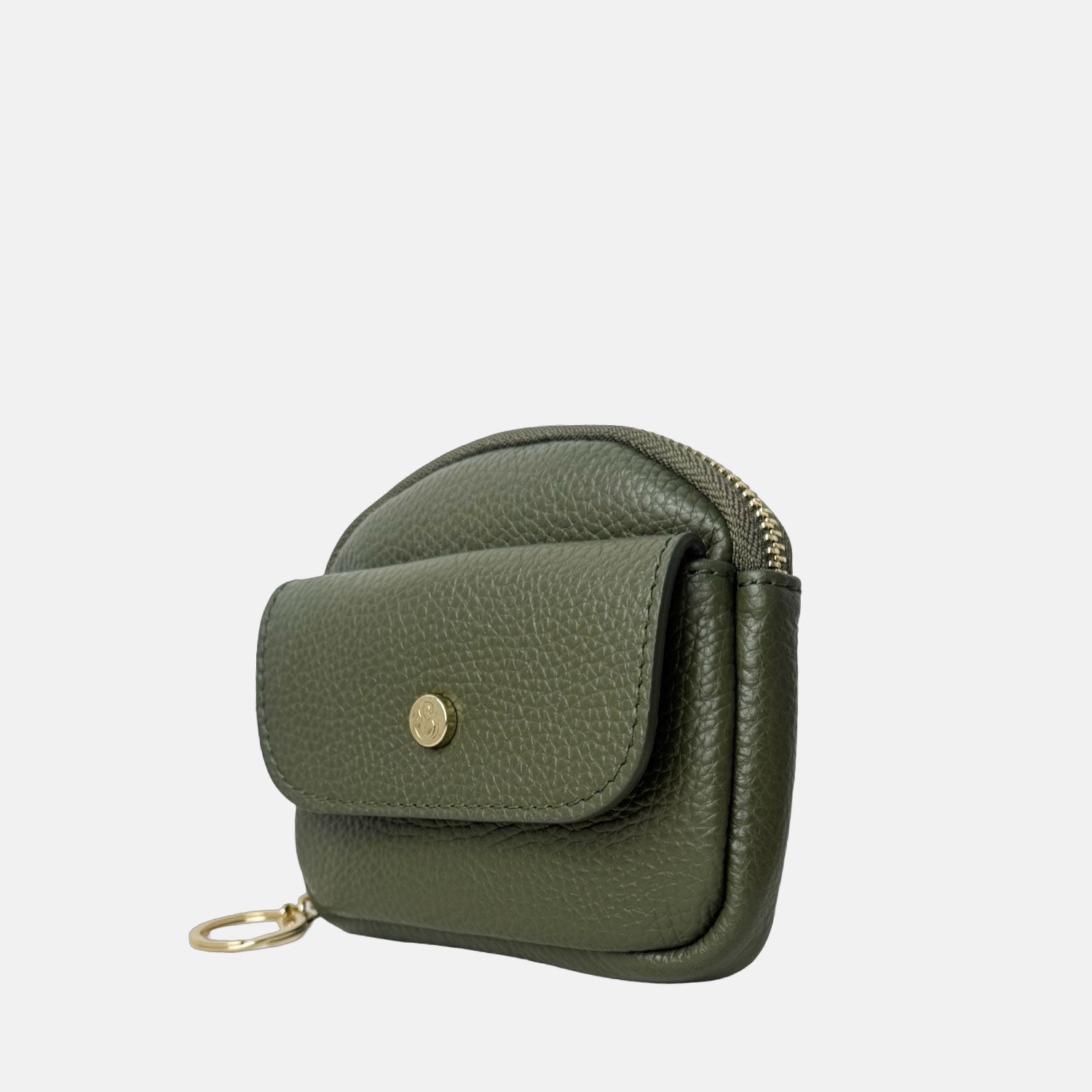 Porta chiavi Pocket Bosco Pelle Martellata Oro