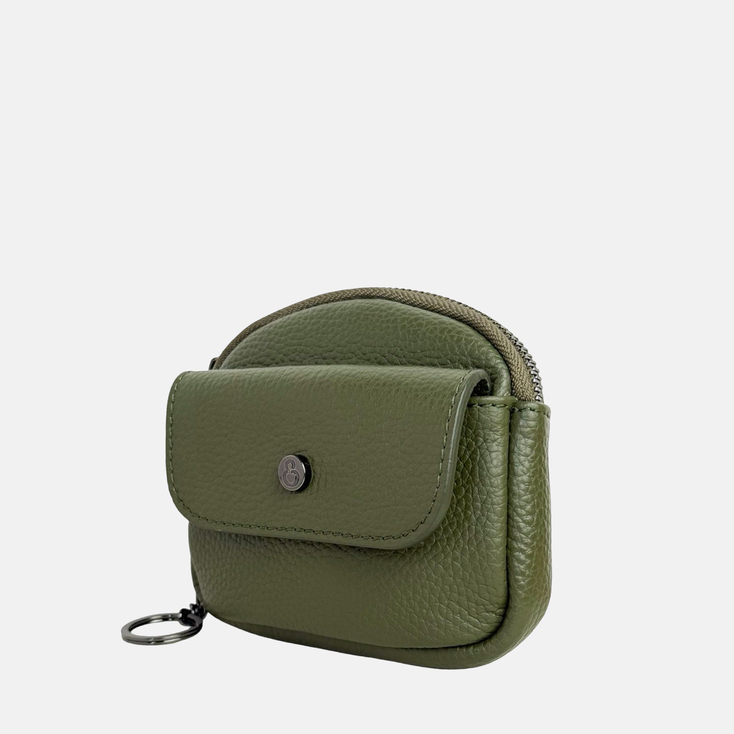 Porta chiavi Pocket Bosco Pelle Martellata Dark