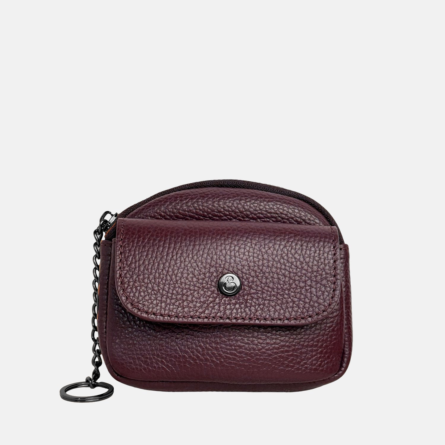 Porta chiavi Pocket Vinaccia Pelle Martellata Dark