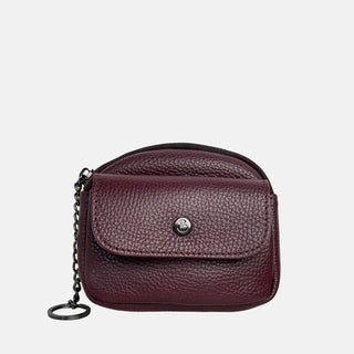 Porta chiavi Pocket Vinaccia Pelle Martellata Dark