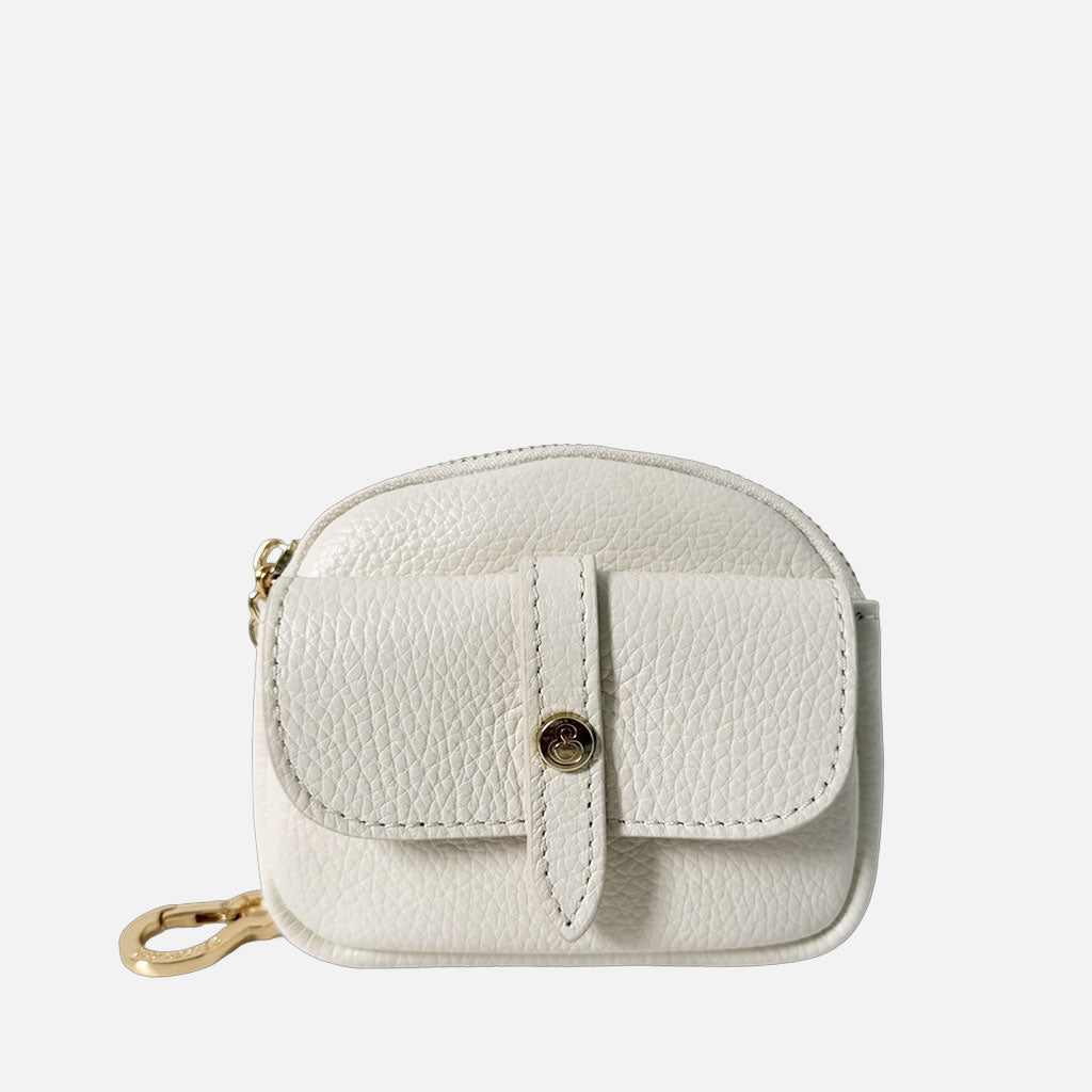 Pocket Avorio Pelle Martellata Oro - Elisendra®