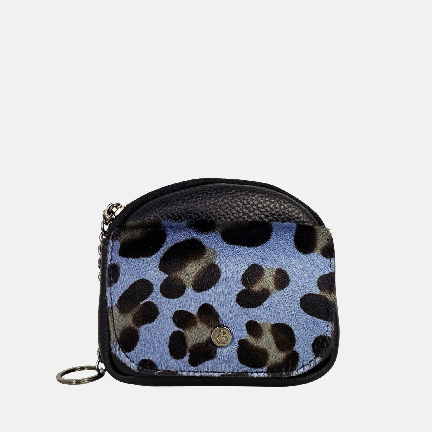 Porta chiave Pocket Nero Cavallino Blu Dark
