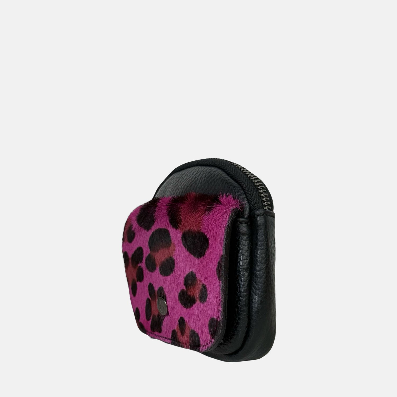 Porta chiavi Pocket Nero Cavallino Fucsia Dark