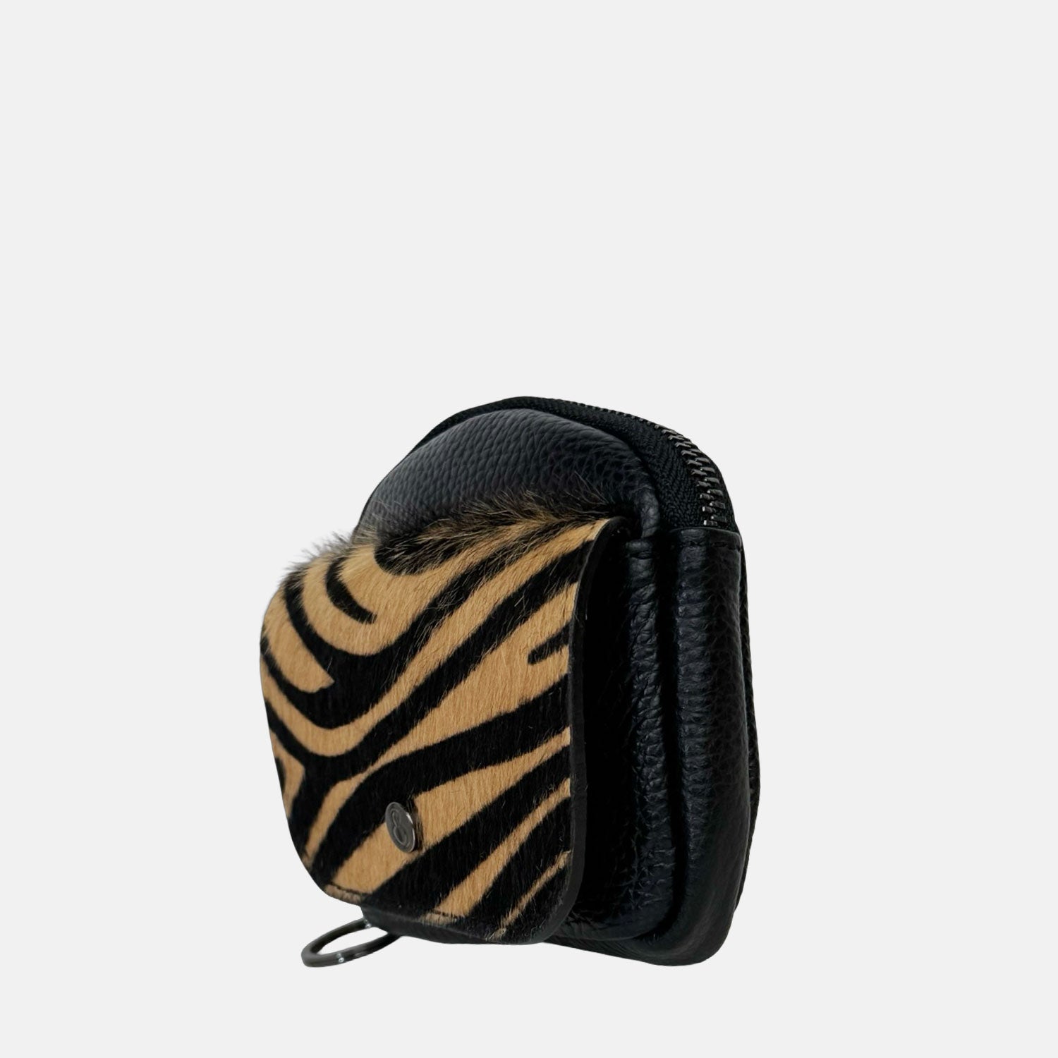 Porta chiavi Pocket Nero Cavallino Tigrato Dark